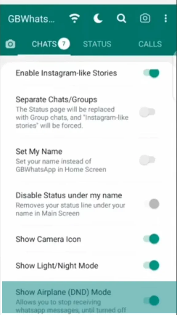 gb whatsapp DND Mode