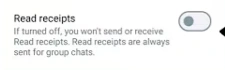 turn read receipts off